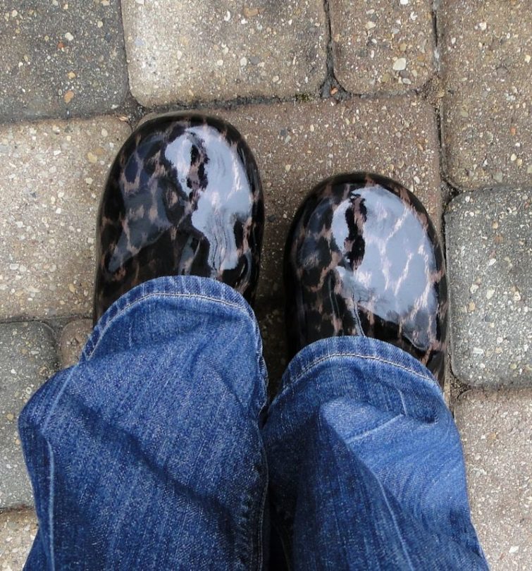 grey leopard dansko