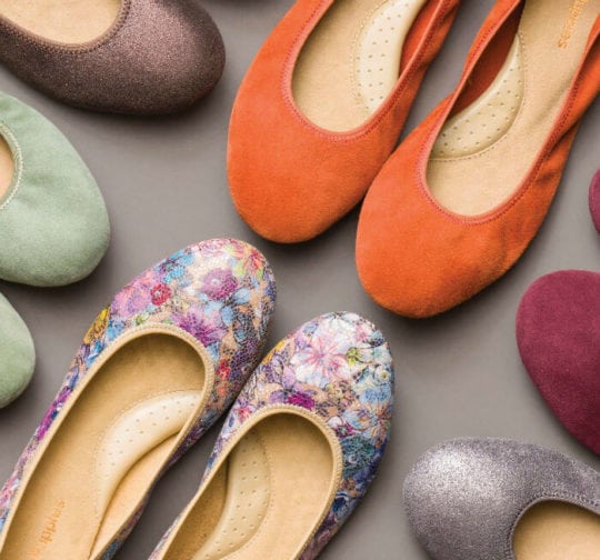 hush puppies comfort leather ballet flats