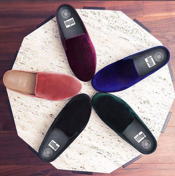 fitflop velvet mules