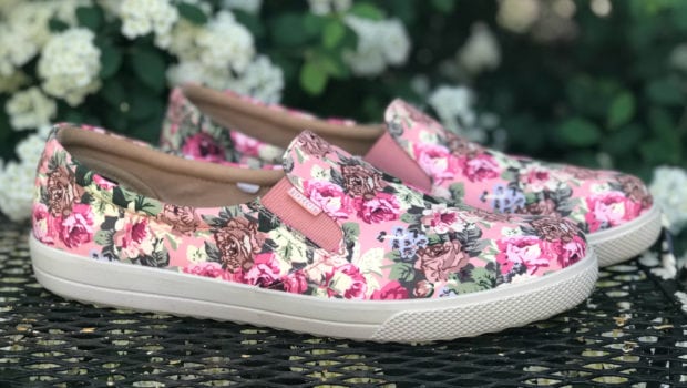 hotter canvas slip ons
