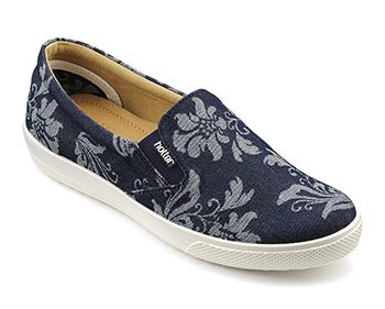 hotter canvas slip ons