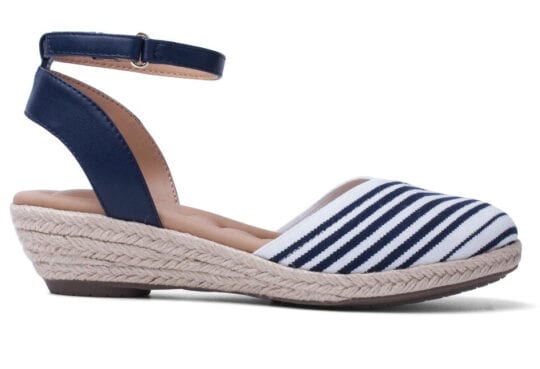 Me Too Open Toe Leather Wedges with Ankle Strap Me Too Open Toe Leather Wedges with Ankle Strap